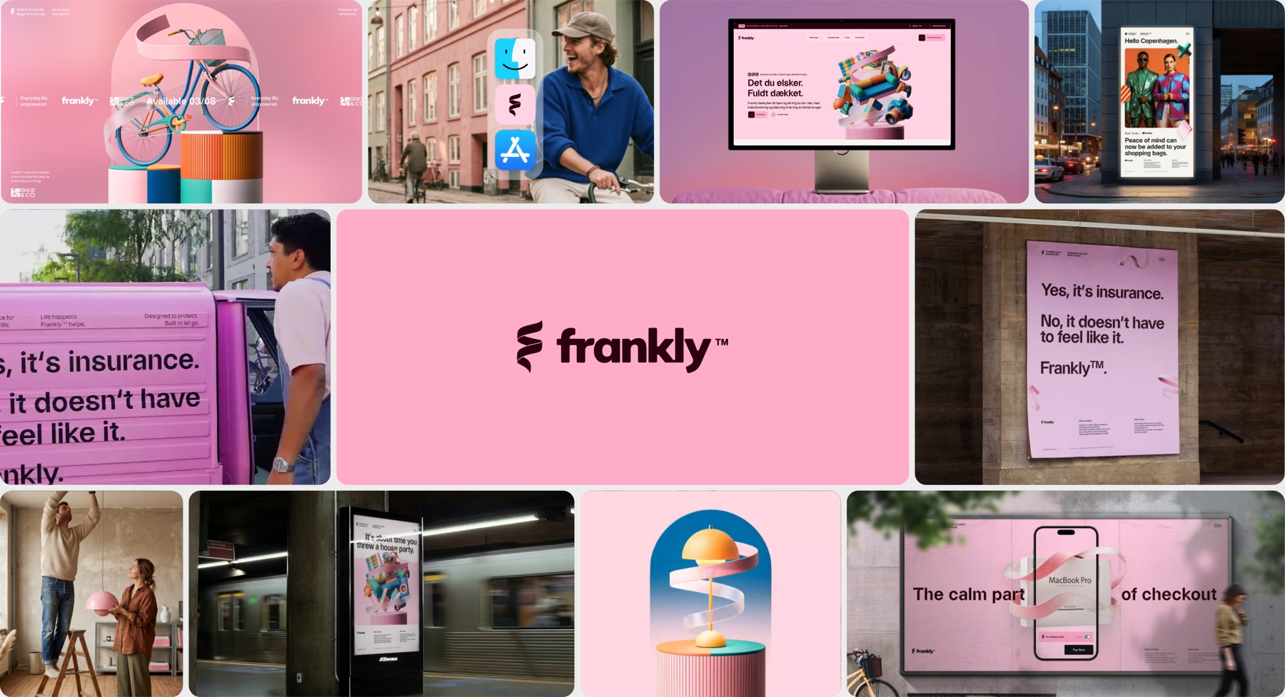 Frankly — brand board — campaign, product and out-of-home