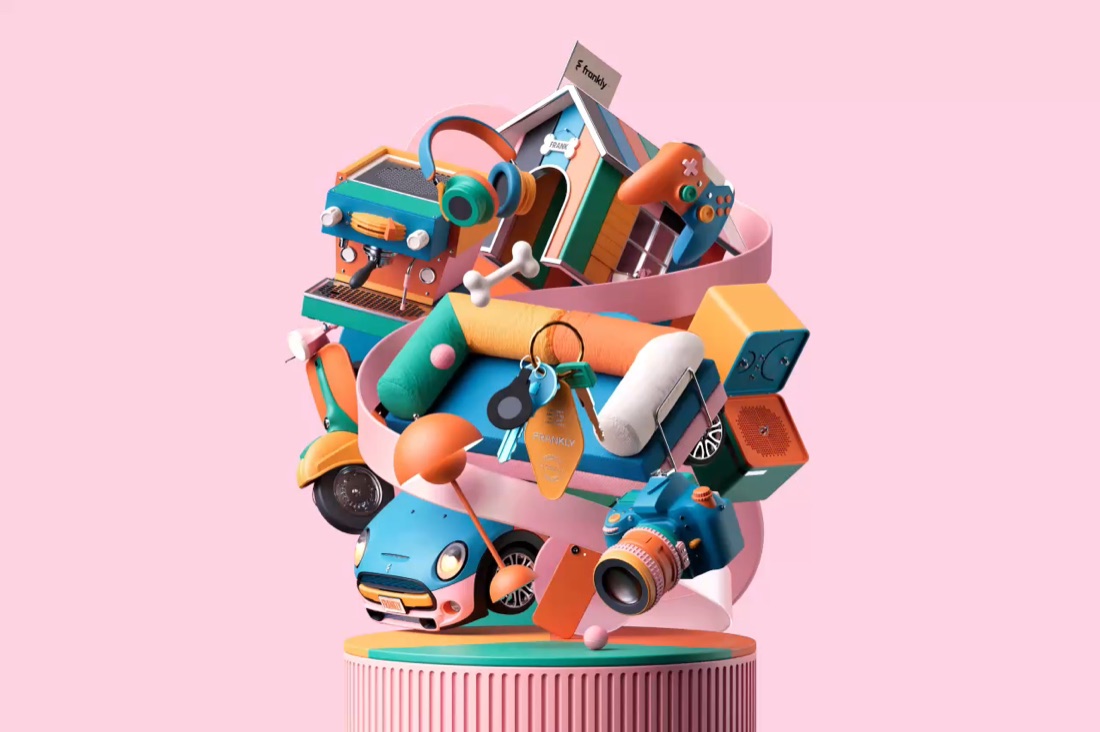 Frankly — main brand visual, animated