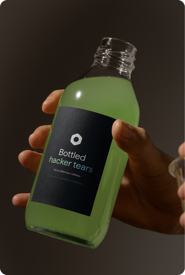 Uniqkey — branded bottle