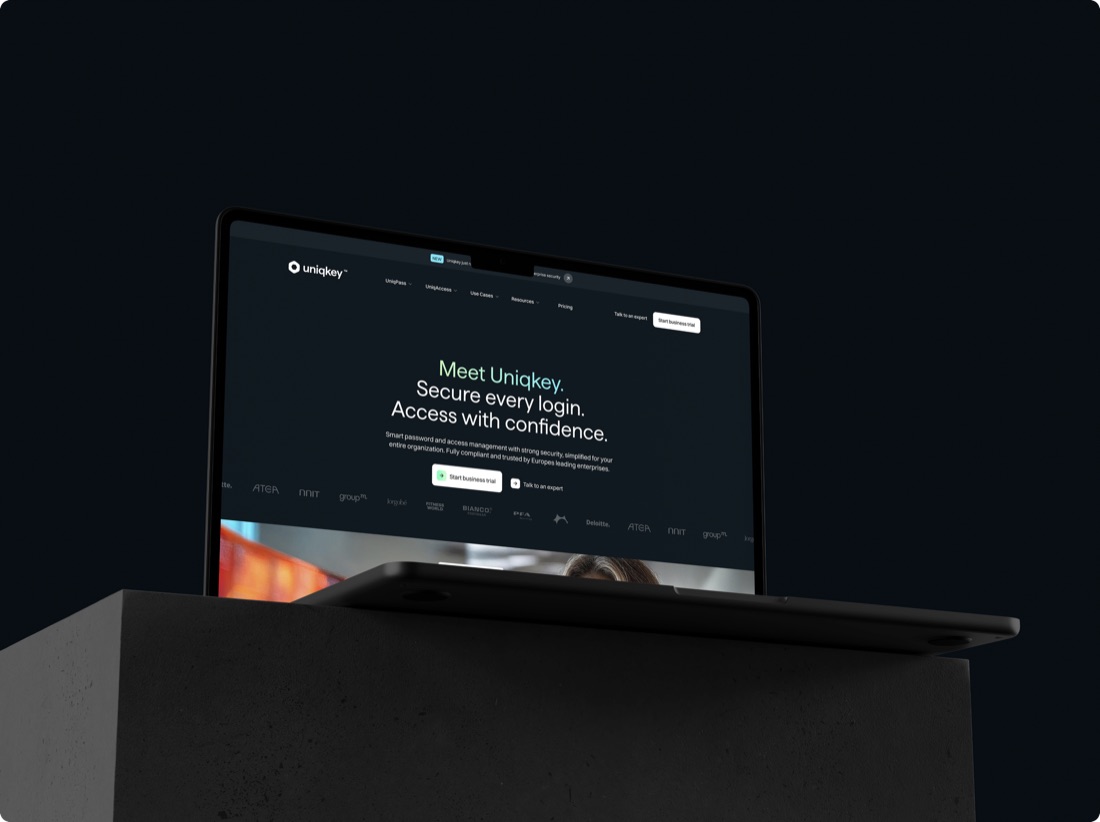 Uniqkey — enterprise password manager on a laptop