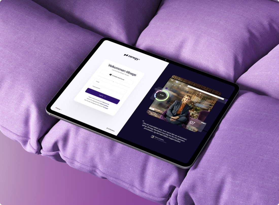 Zenegy — payroll SaaS sign-up screen